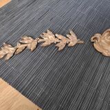 Old pediment / bas-relief in gilded metal
