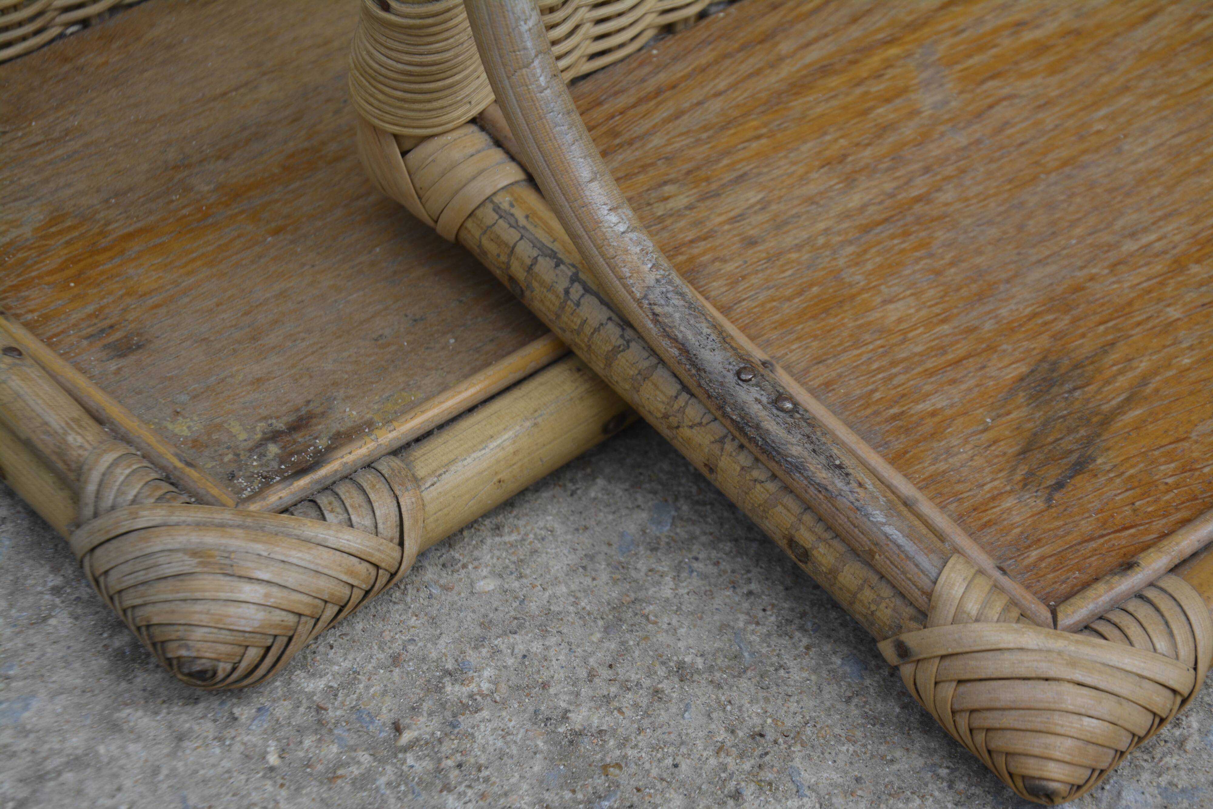 Pair of wicker bedsides