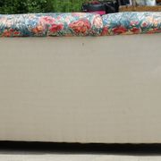 Vintage Howard & Son's London Bridgewater 5-seater fabric corner sofa.