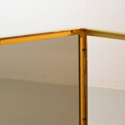 Solid Brass Side Tables with Smokey Glass Top by Vereinigte Werkstatten 70s