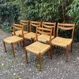 Set of 6 Vintage Scandinavian Chairs