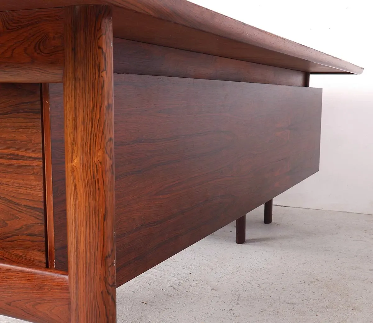 Vintage executive desk with sideboard, Arne Vodder for Sibast, 1960s