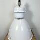 Large White Enamel Industrial Factory Lamp from Elektrosvit, 1990s