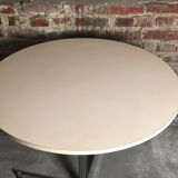 70'S vintage chrome round table and chrome feet