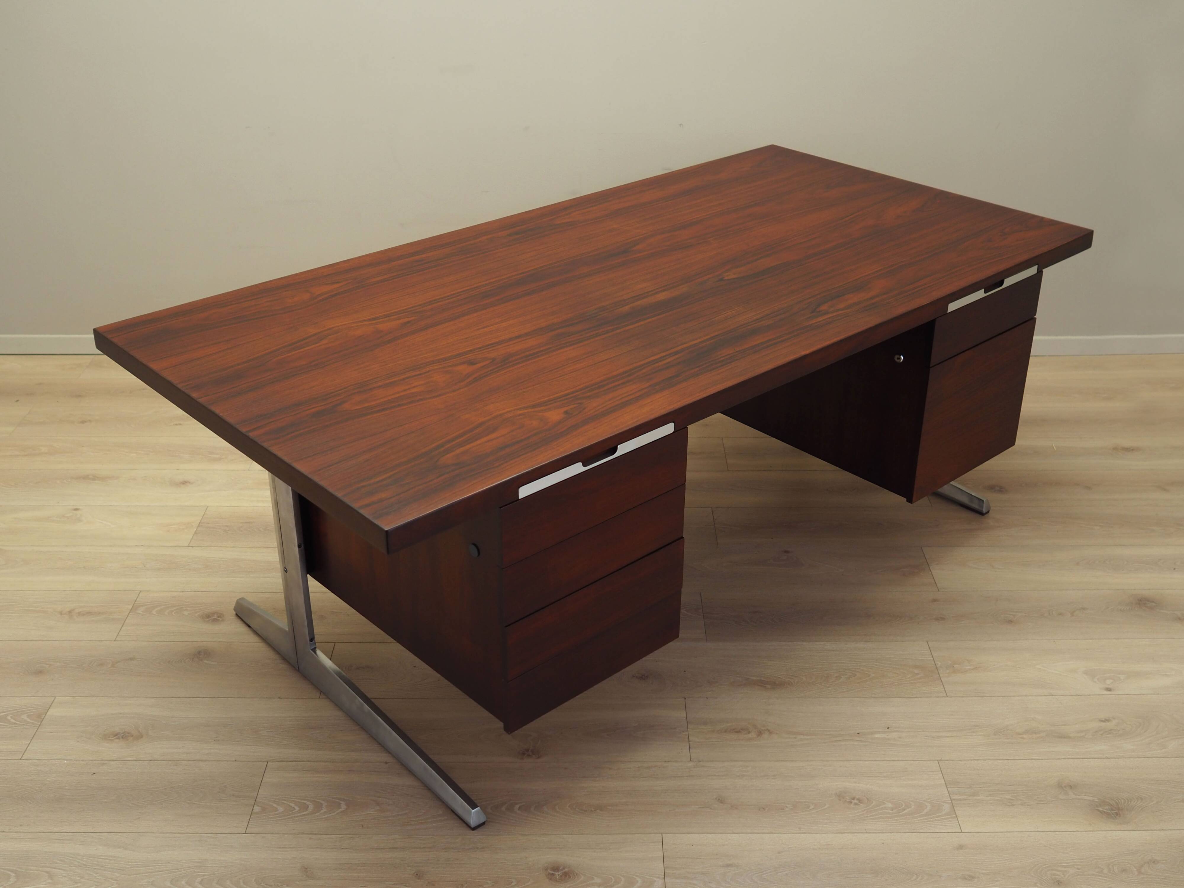 Bureau en palissandre, design danois, années 1970, designer : Marius Byrialsen, fabricant : Nipu Møbler