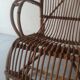 Vintage Dutch rattan armchair with armrest, 1960s