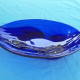 Plat en verre bleu