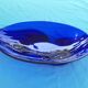Blue glass dish