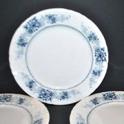 Sarreguemines set of 4 antique Aïda flat plates in earthenware from Sarreguemines U&C 19th century.