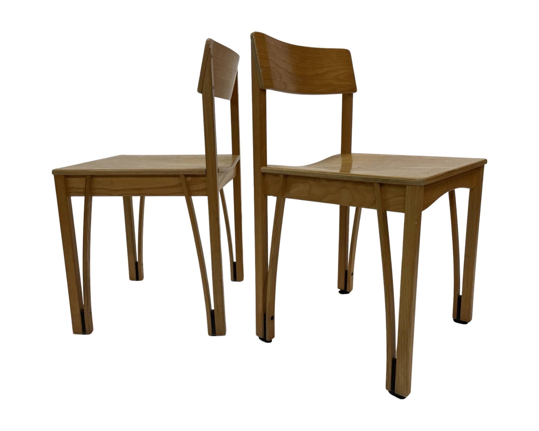 Vintage wooden chair 1980s minimalist design unique