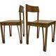 Vintage wooden chair 1980s minimalist design unique