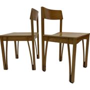 Vintage wooden chair 1980s minimalist design unique