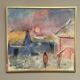 Original Swedish Oil on Panel – “Figure in Landscape” by Poul K. Jörgensen