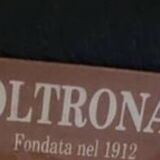 Poltrona Frau Quadra 3-seater black leather sofa