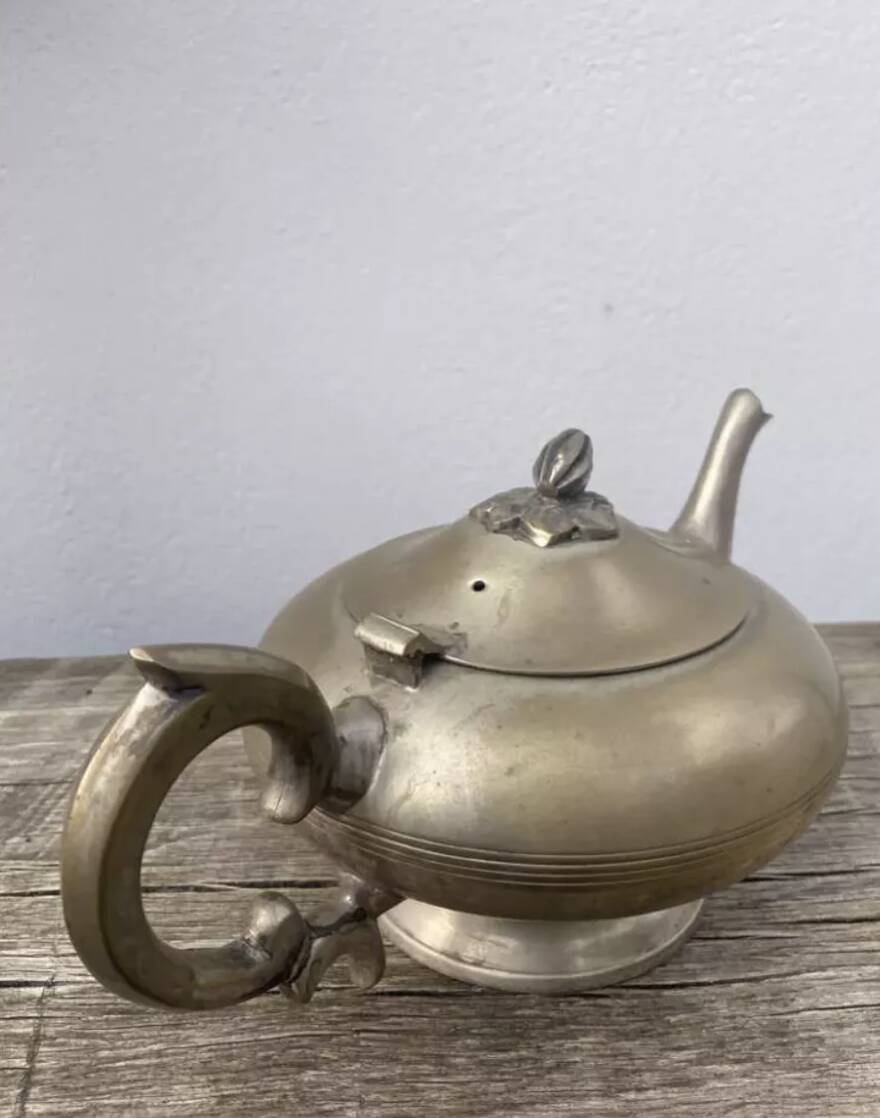 English silver-plated teapot