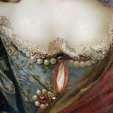 Oil on copper, female portrait, late 17th century.