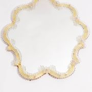 Mid-century decorative mirror in a floral frame, Italy, 1960s.