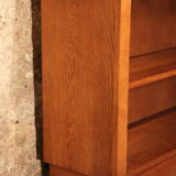 Library corner oak shelf
