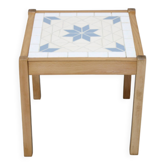 1970s Small Tile Beech Table, Denmark