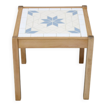 1970s Small Tile Beech Table, Denmark