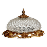 Ceiling lamp in glass and bronze