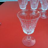 Set of 12 glasses of chiseled crystal