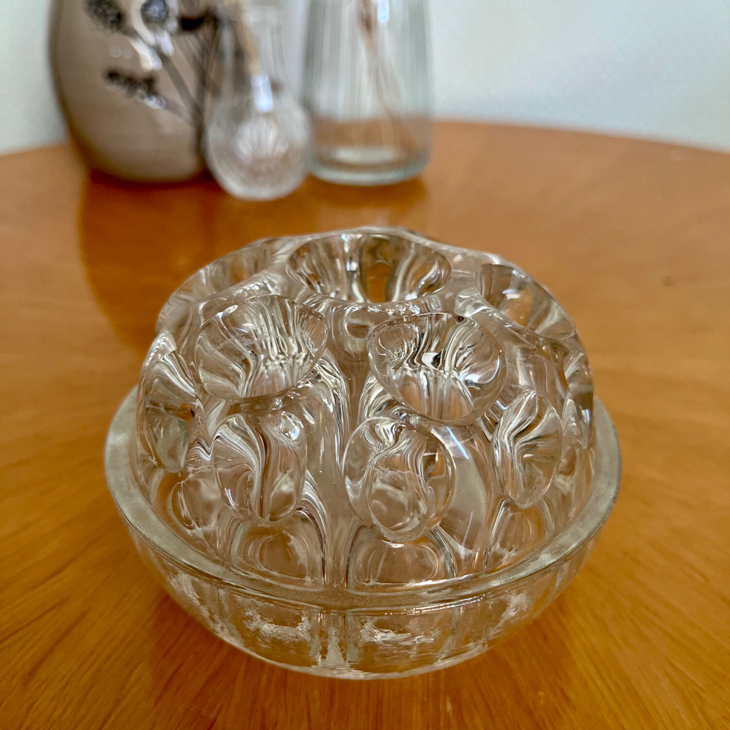 Antique glass flower pick