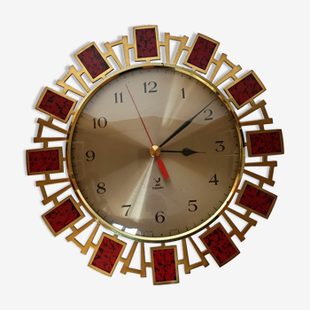 Wall clock Jaz golden brass