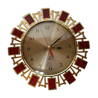 Wall clock Jaz golden brass