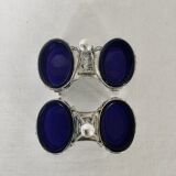 Pair of solid silver salt pans