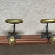 Wood and brass coat rack