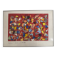 Helmut Dittmann – "Addition", Dynamic Abstract Painting on Red Ground, 1989