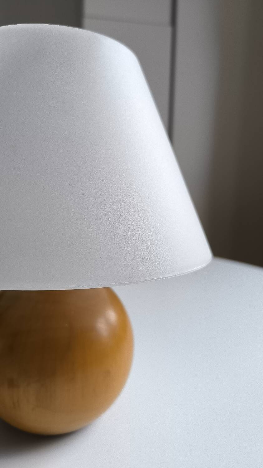 Solid wood ball lamp 1960