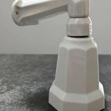 Old white porcelain wall lamp art deco bathroom 1930 opaline tulip 1930