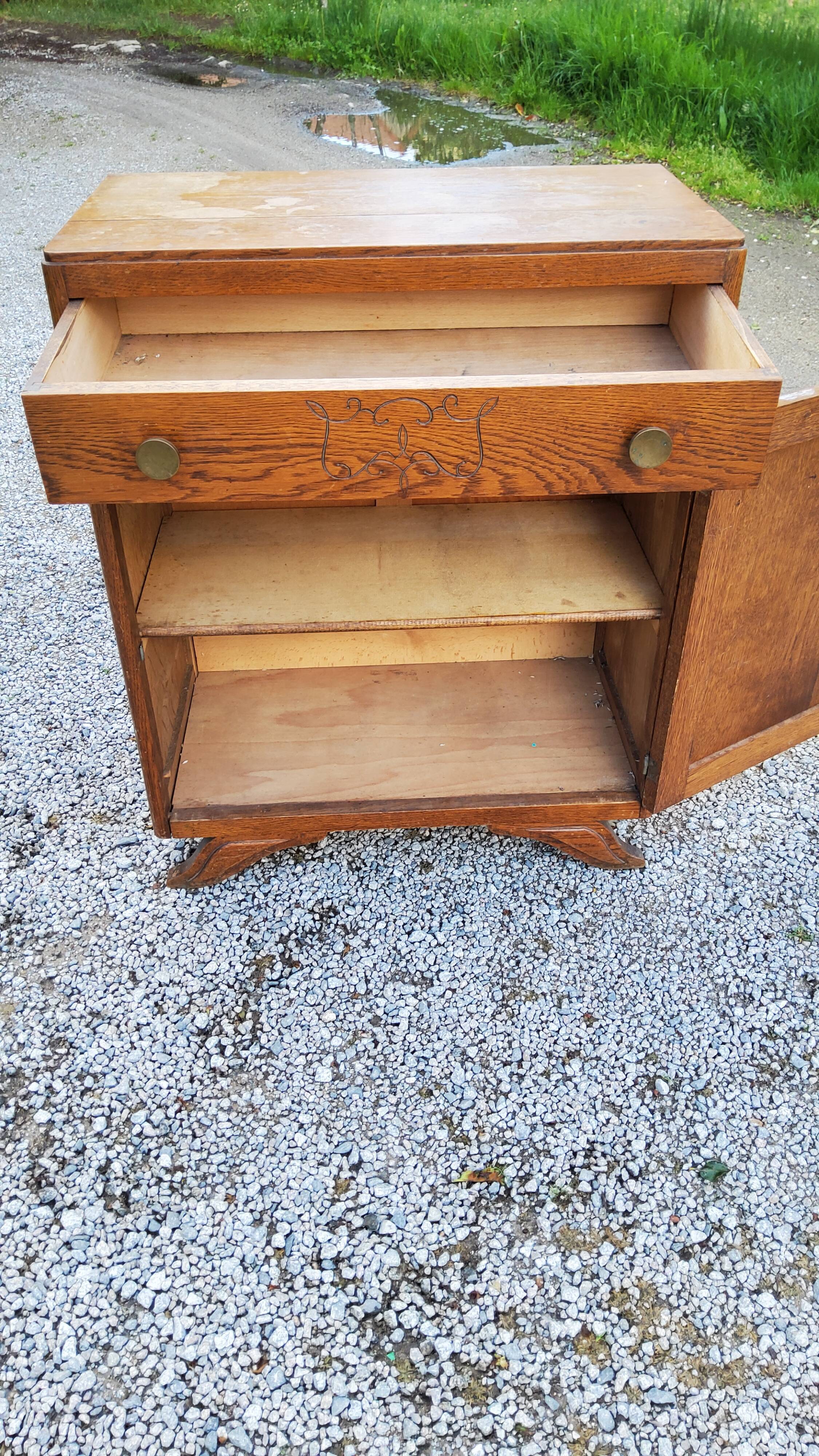 1940s oak confectioner