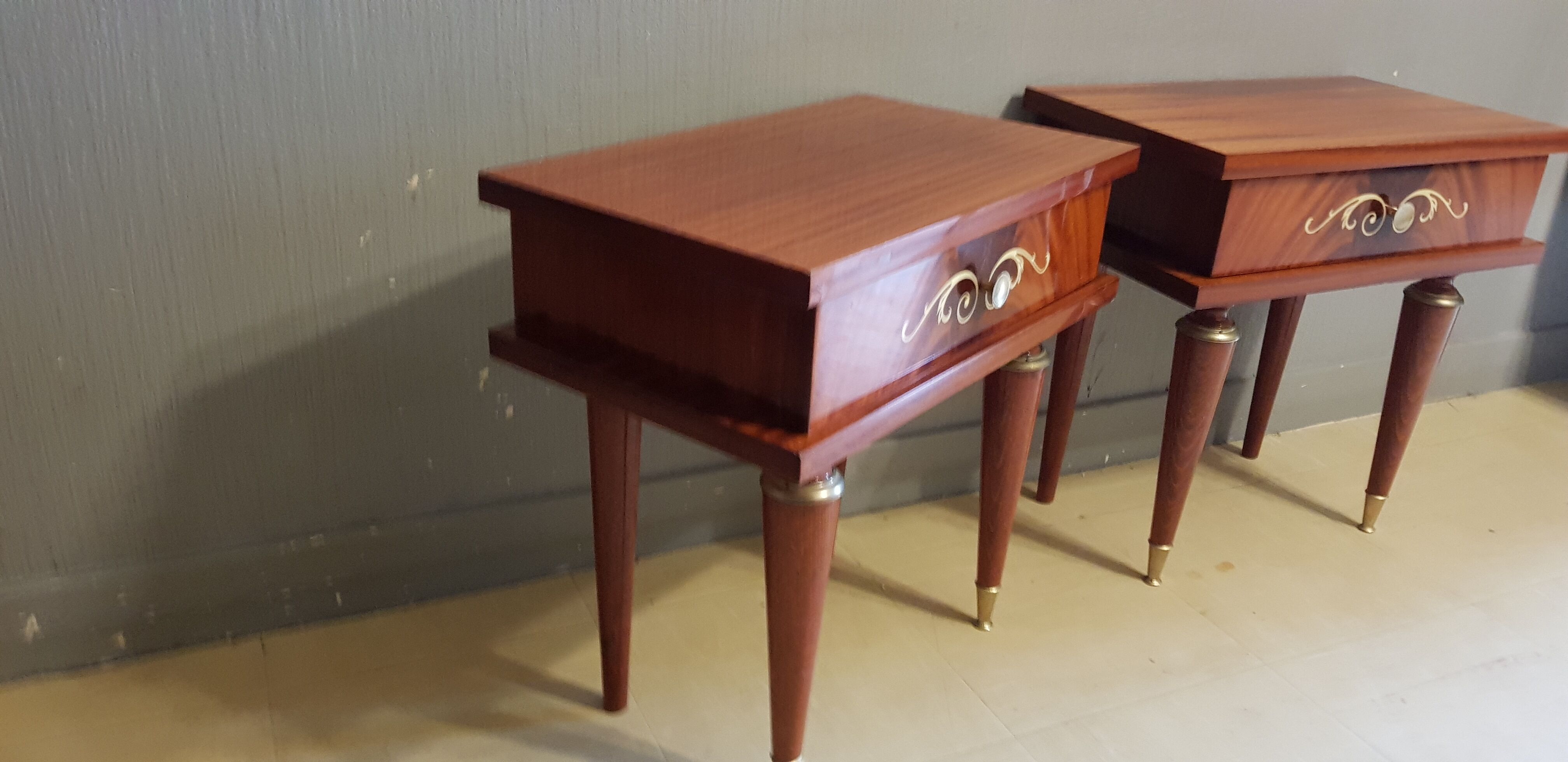 Paire de chevets vintage années 50/60