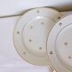 Set of 4 vintage flat plates in Badonviller porcelain
