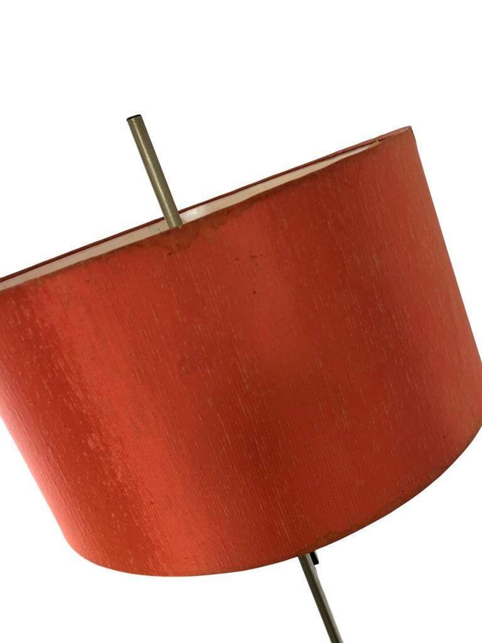 Vintage orange and red floor lamp from the 1970s