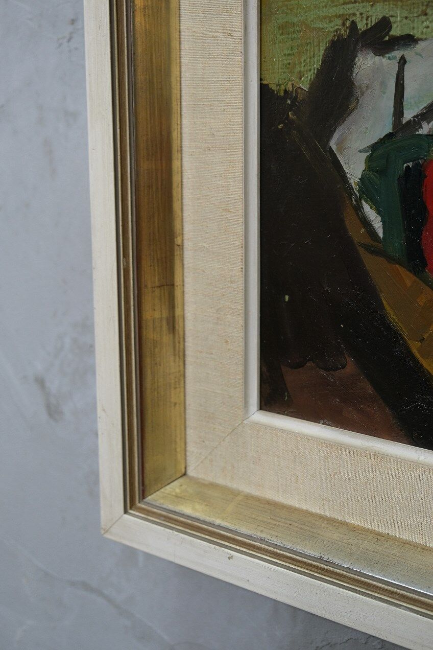 Ove Olson, Swedish painting, 1956, Oil on Panel