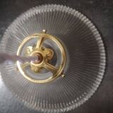 Art deco holophane streaked glass suspension 1930