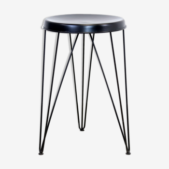 Black Pilastro Stool by Tjerk Reijenga