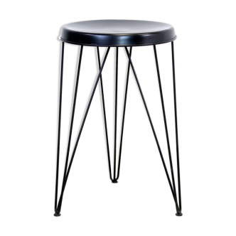 Black Pilastro Stool by Tjerk Reijenga