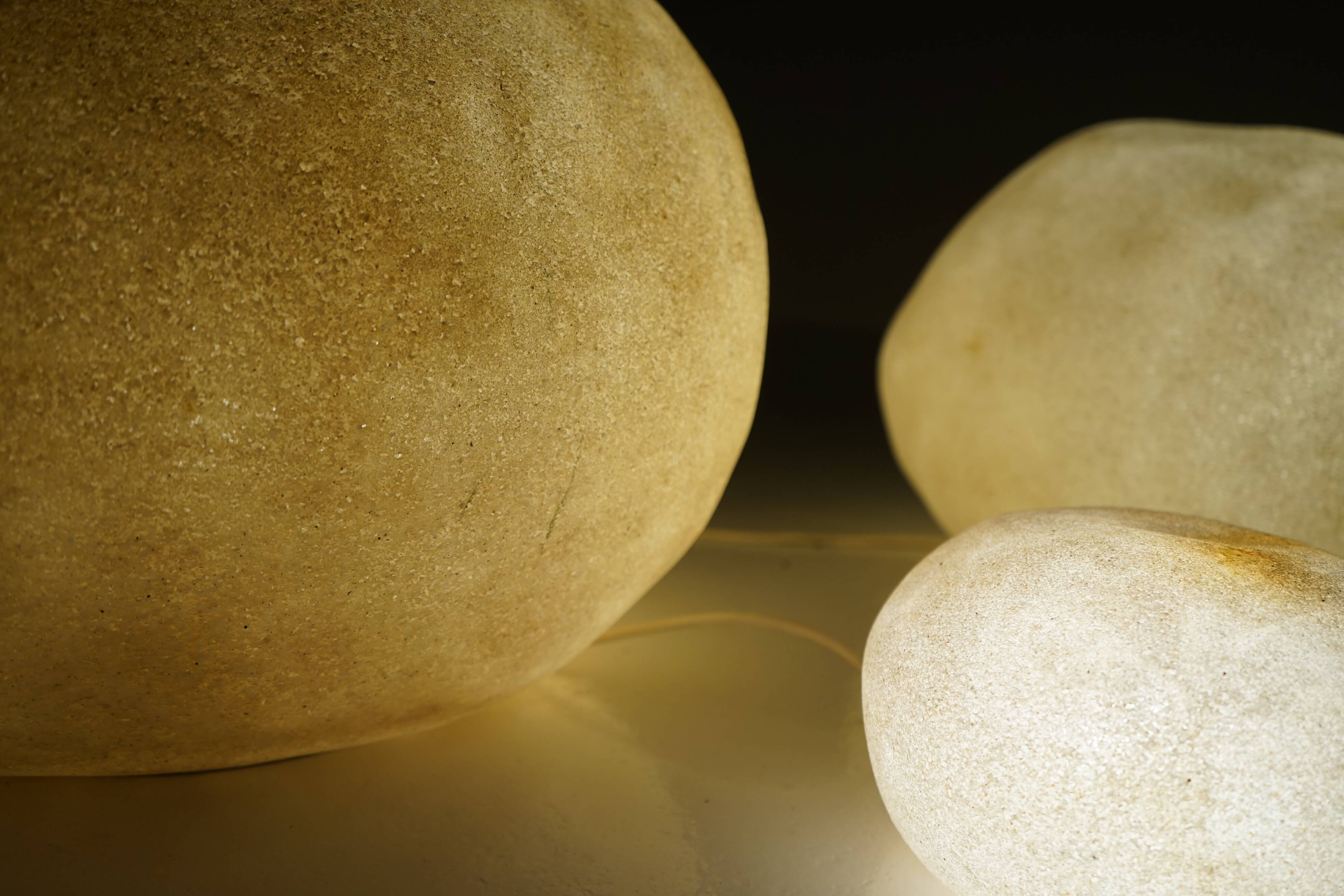 Moon Rock Andre Cazenave 1970 Paris Workshop A Signed Stone Lamp