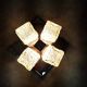 Vintage design Ice glass Flush Mount ceiling lamp 'Ice cubes'
