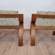 Pair of armchairs by Drevopodnik Holesov