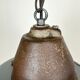 Industrial Grey Enamel and Cast Iron Pendant Light, 1960s