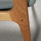 Fauteuil à haut dossier, chêne