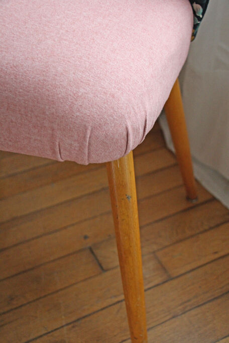 Fully retaped 1950s cocktail chair