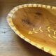 Handmade oriental fruit bowl in thuya wood - vintage marquetry