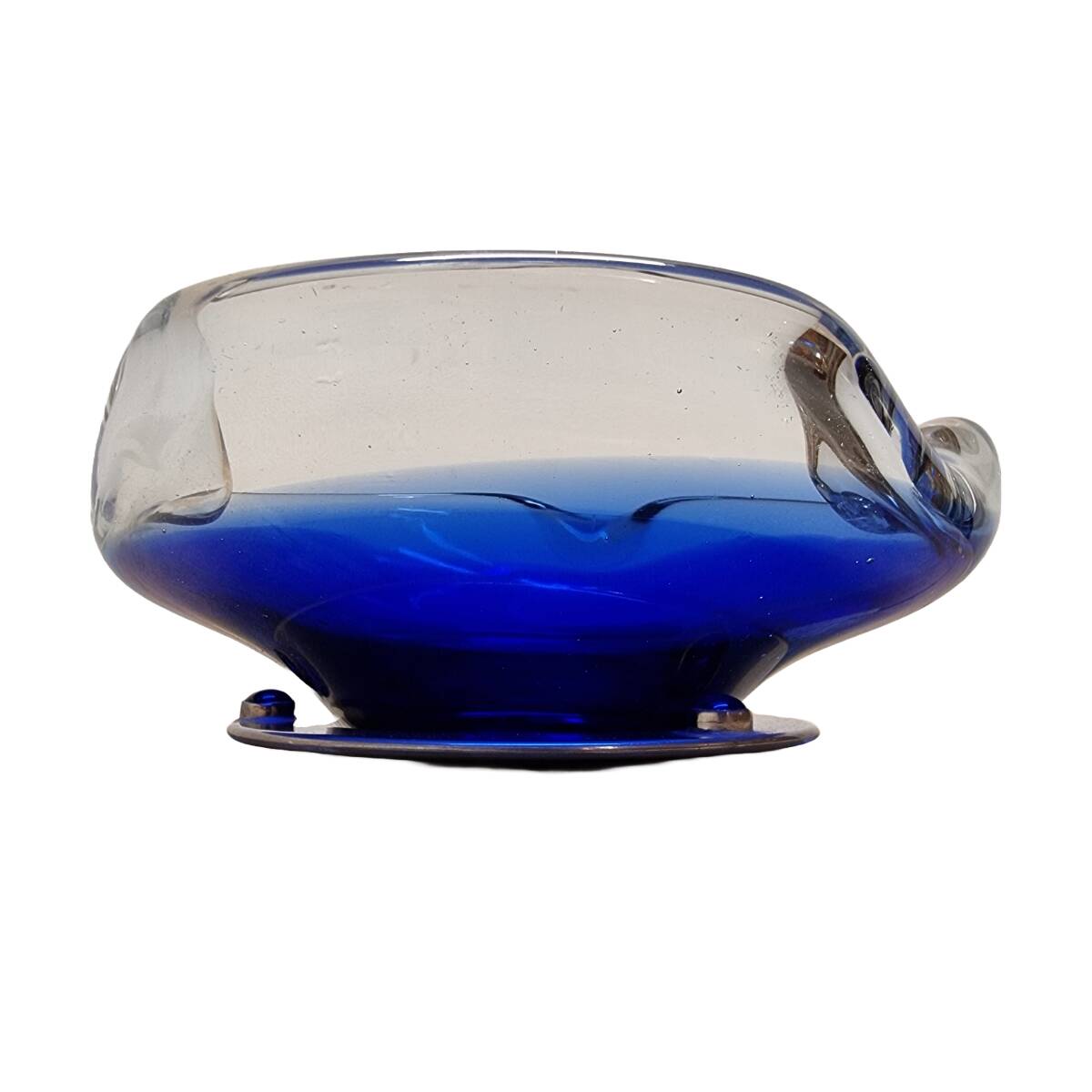 Blue Murano Glass Bowl, 1990s, Vintage